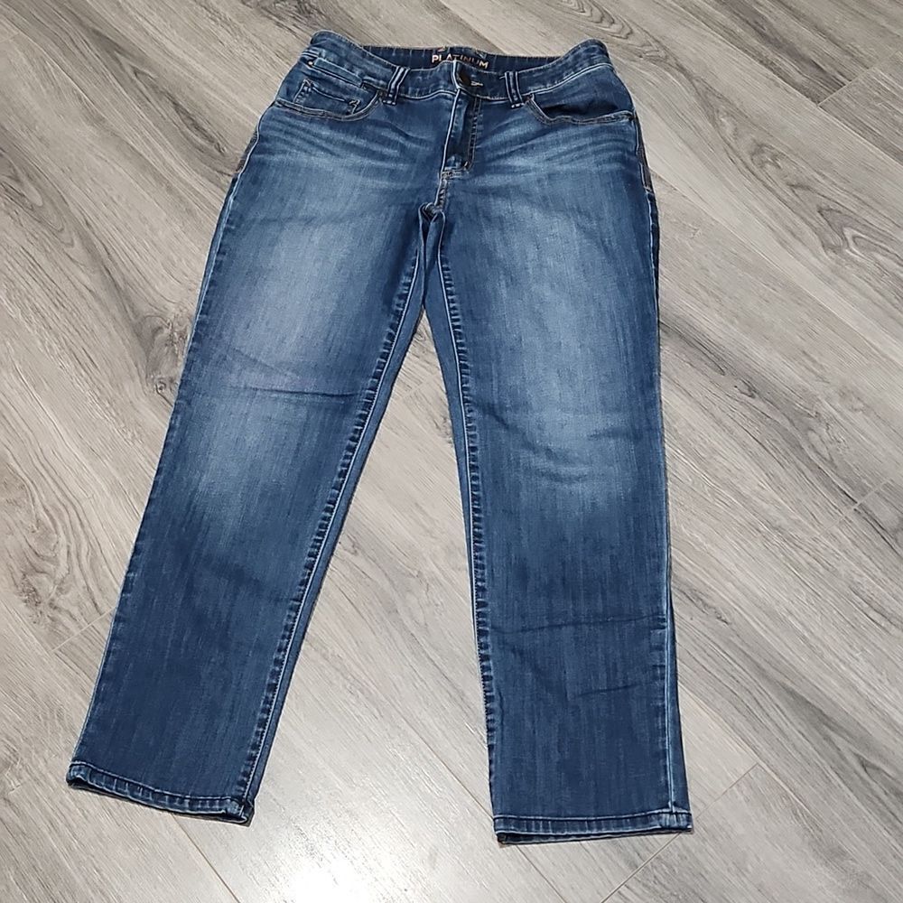Chicos Platinum Straight Leg Jeans